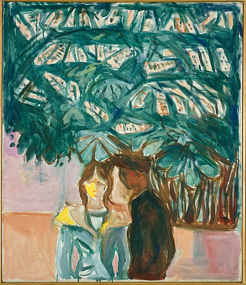 Rencontre sous un châtaignier, 1937, Edvard Munch