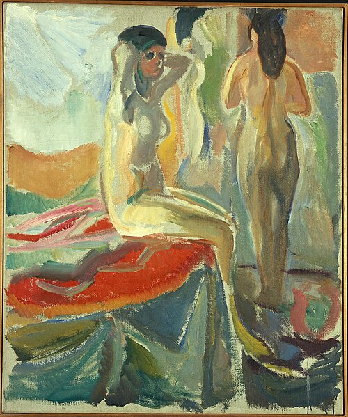 Nus féminins, assis et debout, 1917, Edvard Munch