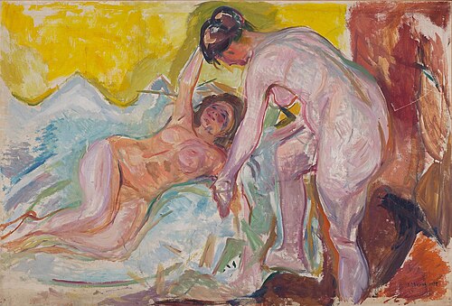 Nus féminins, assis et allongés, 1917, Edvard Munch