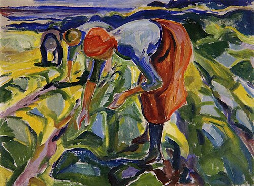 Travail des champs, 1917, Edvard Munch