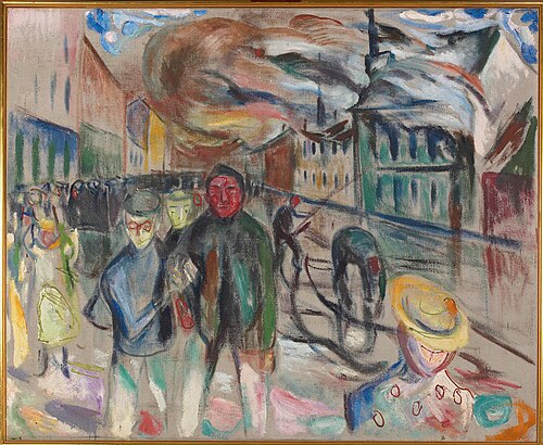 Incendie à Grønland, 1919, Edvard Munch
