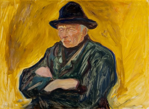 Pêcheur sur un fond jaune, 1902, Edvard Munch
