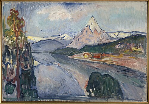 Paysage de fjord. Esquisse pour « Les Revenants » d'Henrik Ibsen, 1906, Edvard Munch
