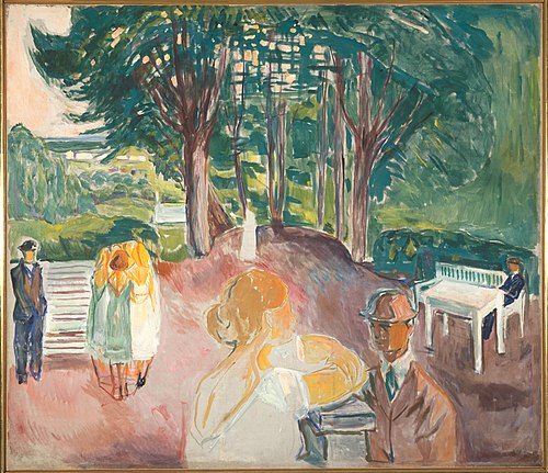 Flirt au parc, 1942, Edvard Munch