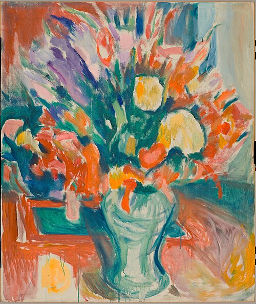 Fleurs dans un vase, 1919, Edvard Munch