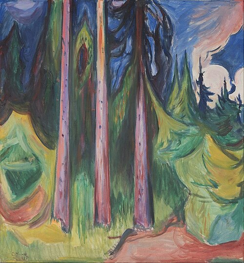 Forêt, 1927, Edvard Munch