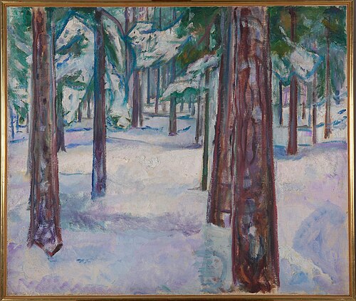 Forêt dans la neige, 1912, Edvard Munch