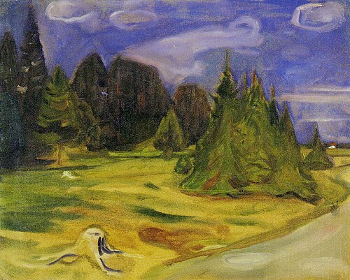 Forêt sur le chemin de Borre, 1901, Edvard Munch