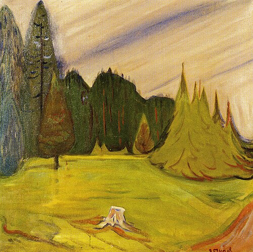 Forêt sur le chemin de Borre, 1901, Edvard Munch