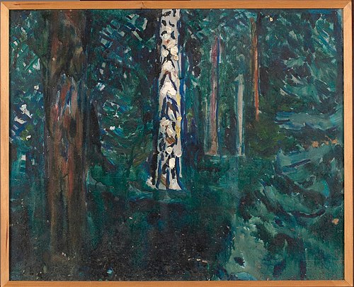 Forêt aux troncs de bouleau, 1930, Edvard Munch