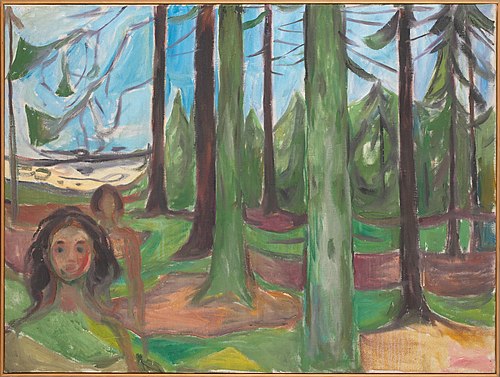 Forêt aux deux personnages, 1920, Edvard Munch