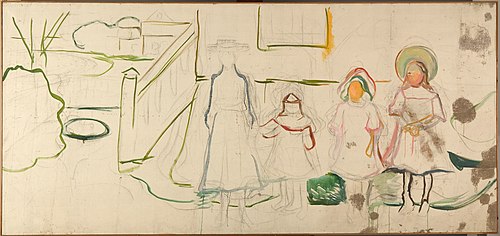 Quatre Filles à Åsgårdstrand, 1922, Edvard Munch