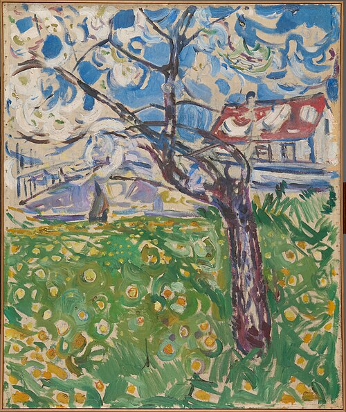 Arbres fruitiers en fleur, 1910, Edvard Munch