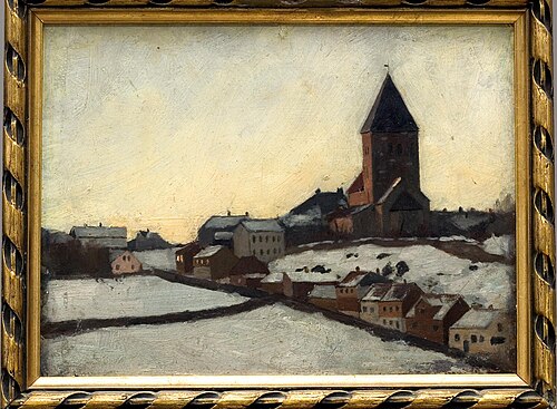Veille Église d'Aker, 1881, Edvard Munch