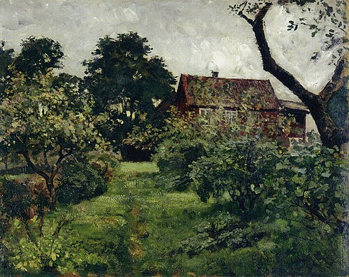 jardin à la maison rouge, 1882, Edvard Munch