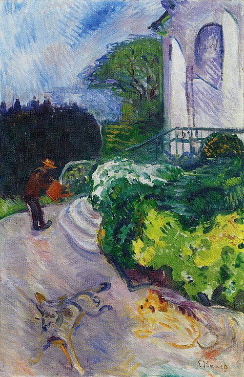 Jardinier dane le jardin du Dr. Linde, 1903, Edvard Munch
