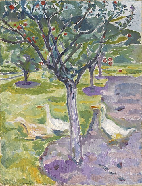 Oies dans le jardin, 1911, Edvard Munch