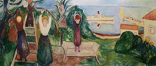 Filles récoltant des fruits (Frise de Freia VI), 1922, Edvard Munch