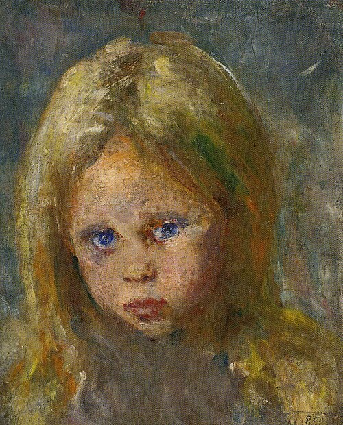 Tête de fille, 1885, Edvard Munch