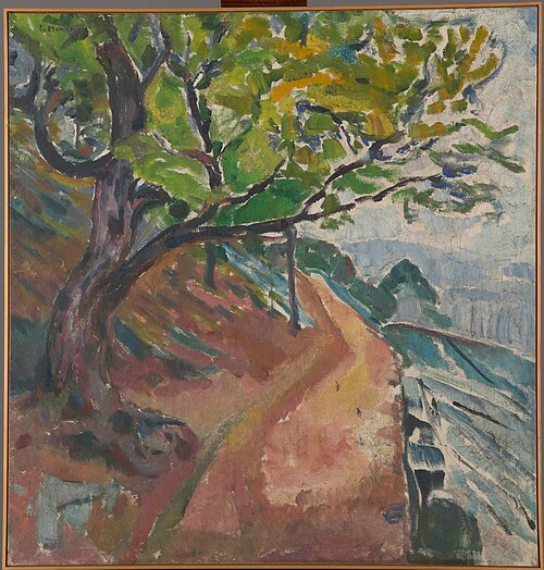 Arbre vert près de la route, 1913, Edvard Munch