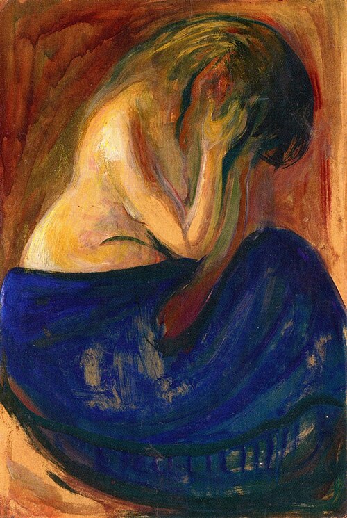 Demi-nu à la jupe bleue, 1898, Edvard Munch