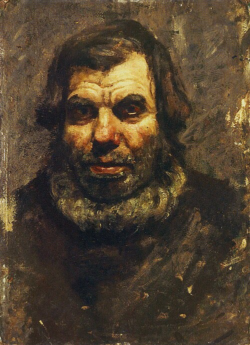 Tête de vieillard barbu, 1883, Edvard Munch