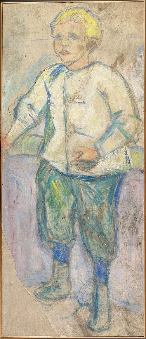 Histoire: étude pour le garçon, 1914, Edvard Munch