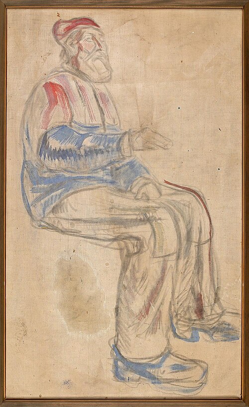 Histoire: étude pour le vieillard, 1910, Edvard Munch