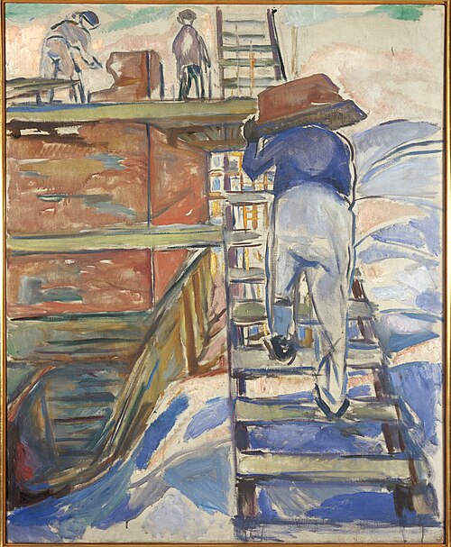 Maçon sur l'échelle, 1920, Edvard Munch