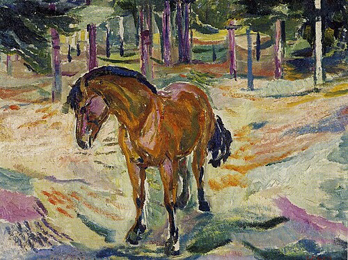 Cheval dans un paysage, 1912, Edvard Munch