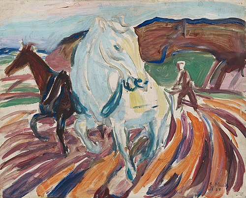 Chevaux labourant, 1929, Edvard Munch