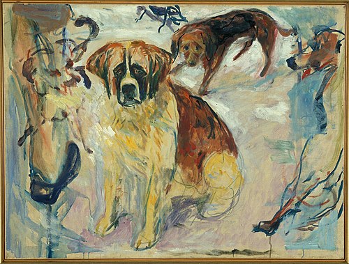 Dans le chenil, 1913, Edvard Munch