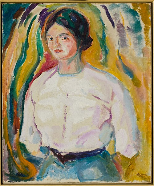 Ingeborg avec ses mains derrière son dos, 1912, Edvard Munch