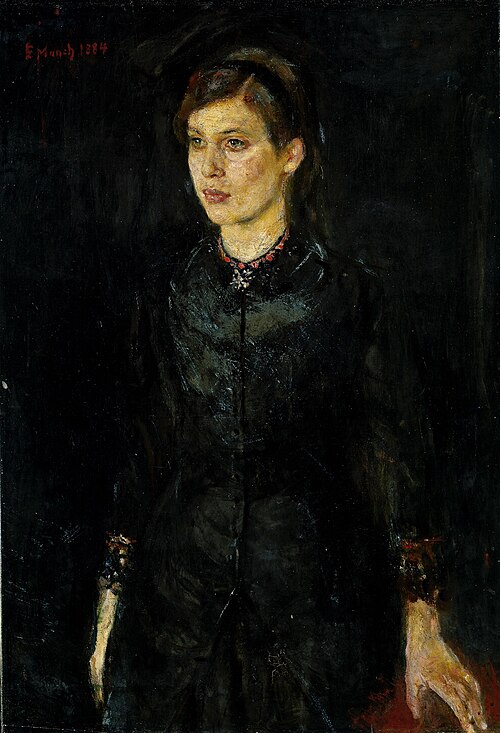 Inger Munch en noir, 1884, Edvard Munch