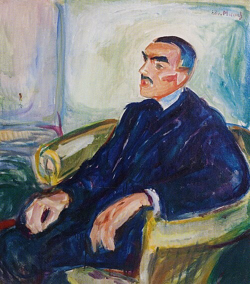 Jappe Nilssen dans une chaise en osier, 1925, Edvard Munch