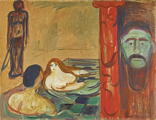 Jalousie au bain, 1898, Edvard Munch