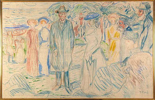 Jonas Lie avec sa famille, 1909, Edvard Munch