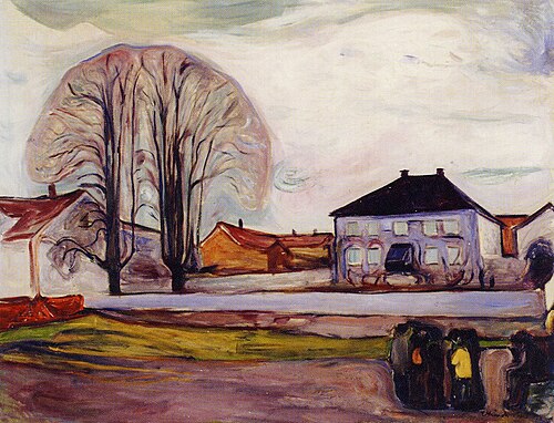 Kiøsterudgården à åsgårdstrand, 1905, Edvard Munch