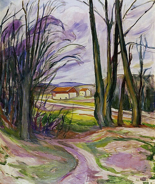 Paysage près de Skøyen, 1920, Edvard Munch