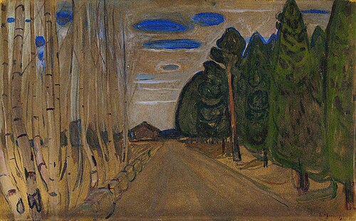 Paysage avec une route, 1901, Edvard Munch
