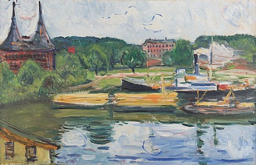 Lübeck avec la Holstentor, 1907, Edvard Munch