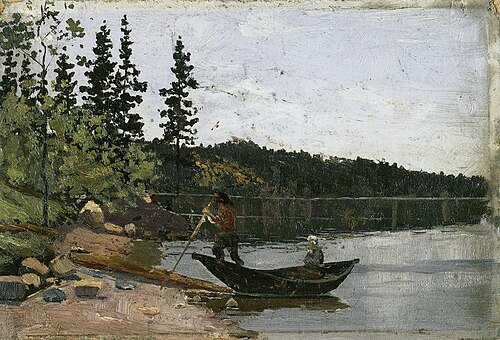 Homme et Femme dans un bateau, 1881, Edvard Munch