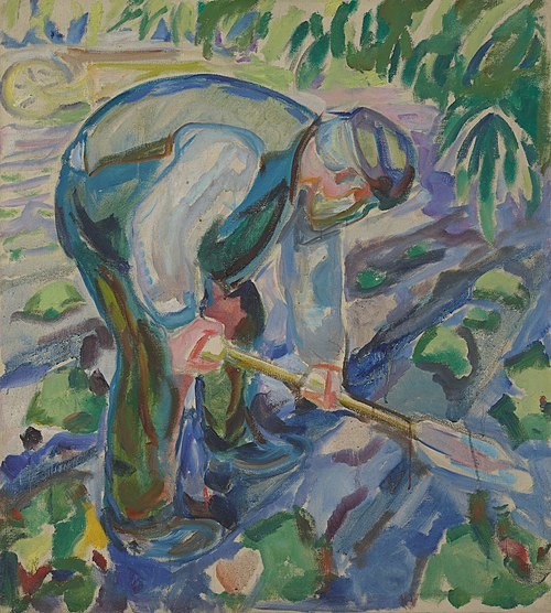 Homme creusant, 1915, Edvard Munch