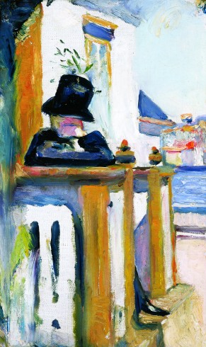 Homme dans la véranda, 1886, Edvard Munch