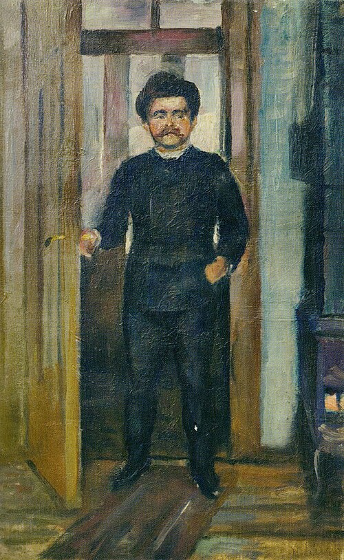 Homme debout dans l'embrasure de la port, 1889, Edvard Munch
