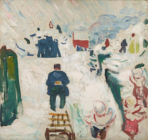 Homme au traîneau, 1910, Edvard Munch