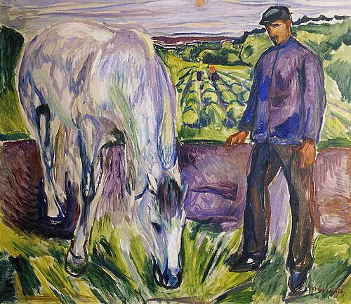 Homme au cheval, 1918, Edvard Munch