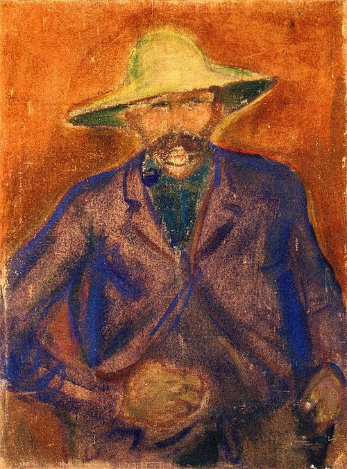 Homme au chapeau de paille, 1902, Edvard Munch