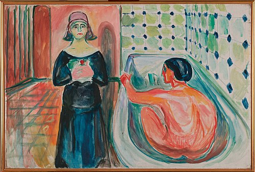 Marat au bain et Charlotte Corday, 1930, Edvard Munch