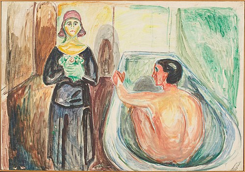 Marat au bain et Charlotte Corday, 1930, Edvard Munch